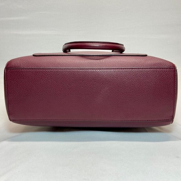 Nanette Lepore Plum Berry Saffiano Leather Large Tote Handle Shoulder Bag Purse - Picture 7 of 16